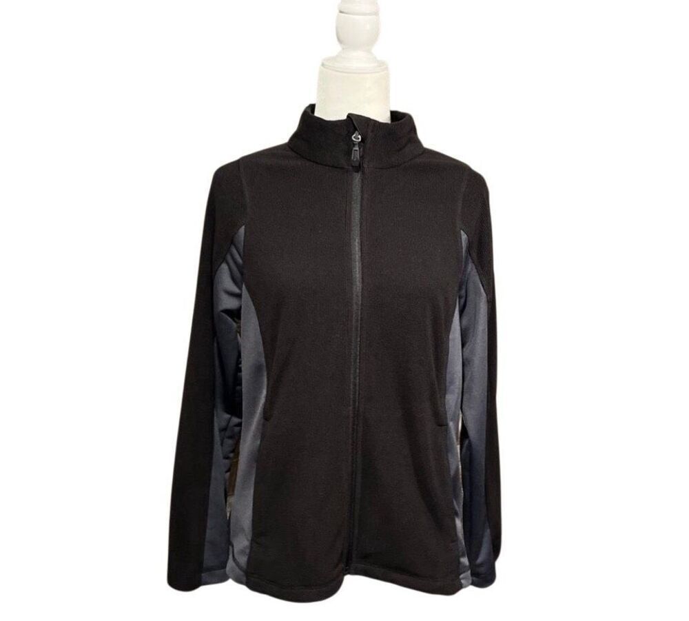 North End black full zip performance jacket - M